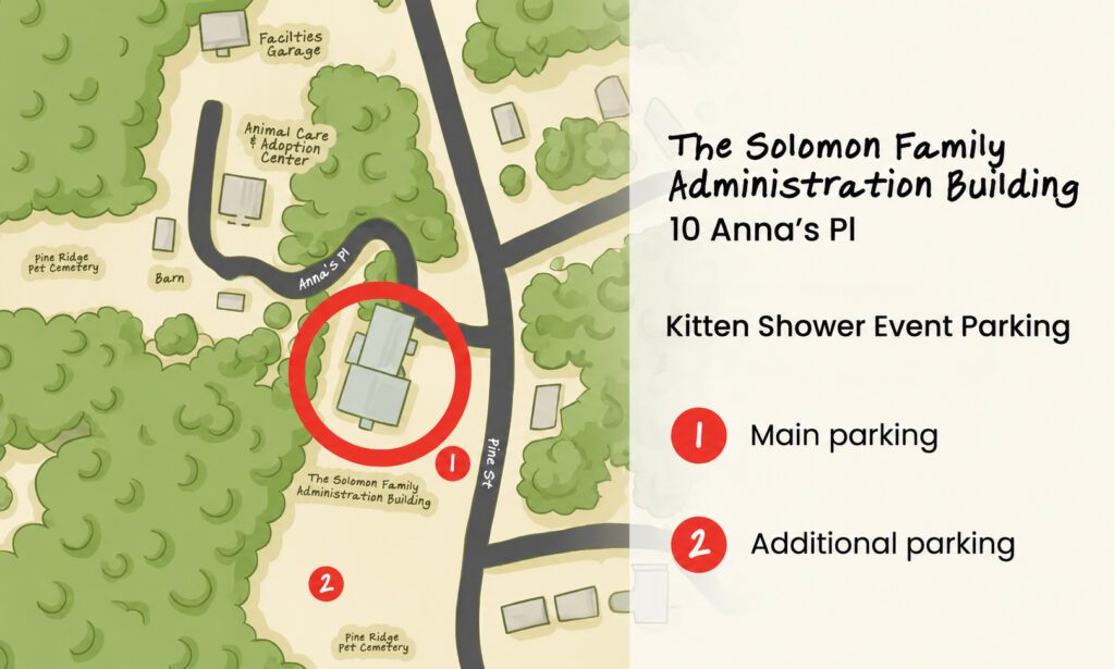 A map illustration featuring ARL's Dedham campus
