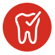 tooth with checkmark icon