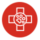 cross and paw icon