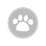 Paw print in circle icon